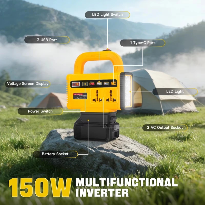 150W Power Inverter DC18V to A - Outdoor Power Adapter Usb C review and price